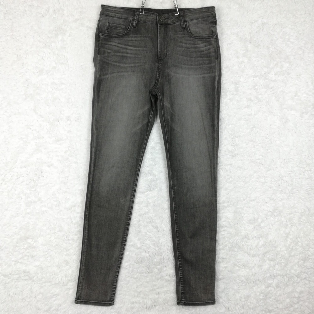 Kut from the Kloth Womens Jeans High Rise Toothpick Skinny Denim Dark Gray 12
